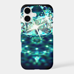 Diamond gem stone sparkly elegant teal blue black