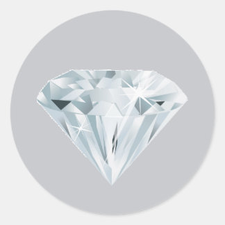 Diamond Gemstone Classic Round Sticker