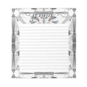 Diamond Gemstone Lined Personalised Notepad