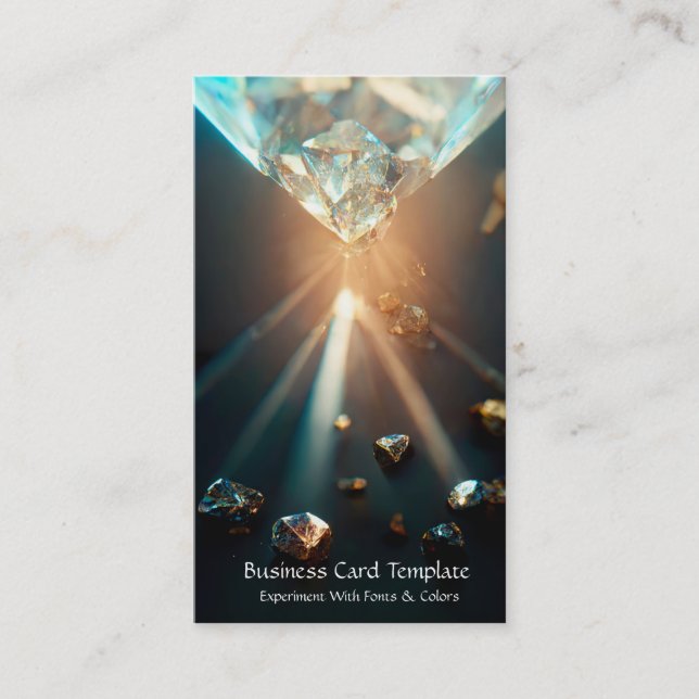 Diamond Gemstones Crystal Business Card (Front)