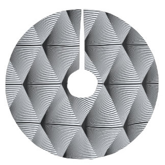 Diamond Geometric: Monochrome Vintage Design Brushed Polyester Tree Skirt