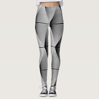 Diamond Geometric: Monochrome Vintage Design Leggings
