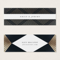 Diamond Geometric Navy Gold Gatsby Gift Registry