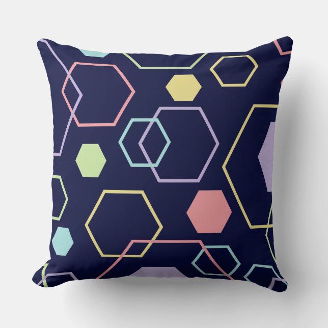 Diamond Geometry Pattern Graphic Cushion (Front)