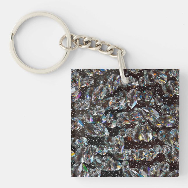 Diamond Glitter Sparkle Elegant  Key Ring (Front)