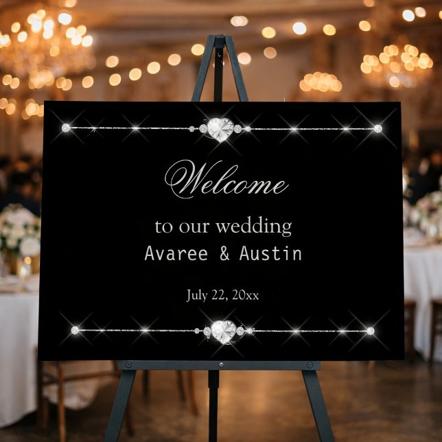 Diamond Glitter Welcome to Our Wedding Poster (Creator Uploaded)