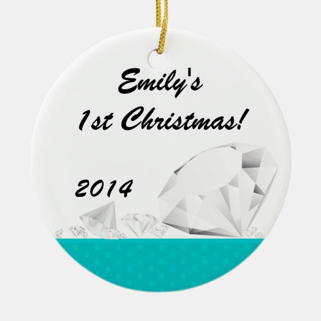 Diamond Glitz Glam Glam Personalised Name Ornament (Front)