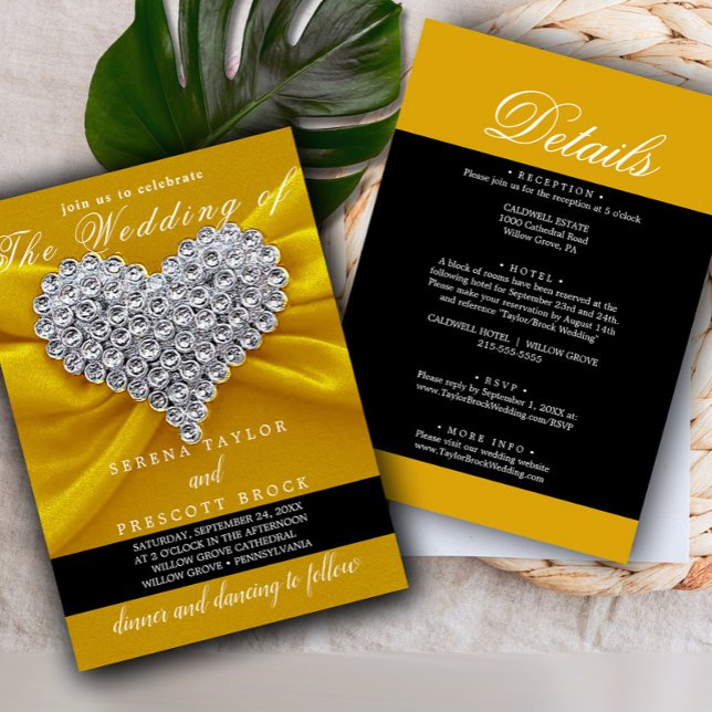 Diamond gold Elegant Calligraphy Beautiful Wedding Invitation (Creator Uploaded)