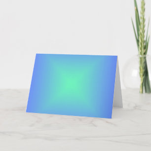 Diamond gradient blue to aquamarine green card