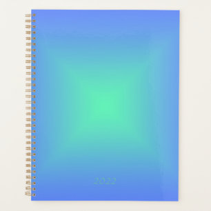 Diamond gradient blue to aquamarine green planner