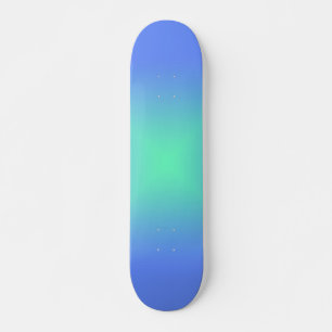 Diamond gradient blue to aquamarine green  skateboard