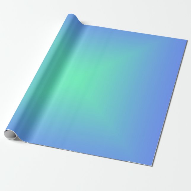 Diamond gradient blue to aquamarine green  wrapping paper (Unrolled)