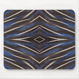 Diamond guinea fowl feather design mouse pad