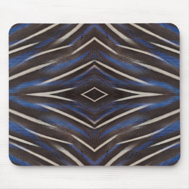 Diamond guinea fowl feather design mouse pad (Front)