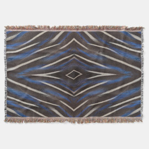 Diamond guinea fowl feather design throw blanket