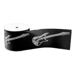 Diamond Guitar Ribbon Design Grosgrain Ribbon
