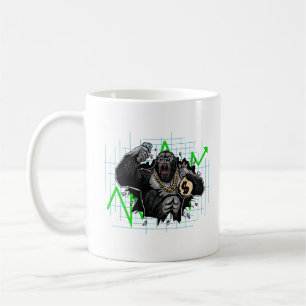 Diamond Handed Ape Stock Market Chart Coffee Mug