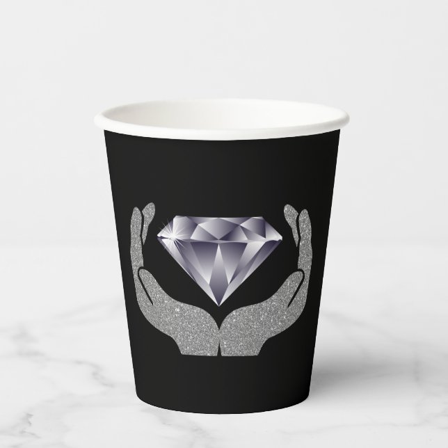 Diamond Hands Can Cooler Paper Cups (Front)