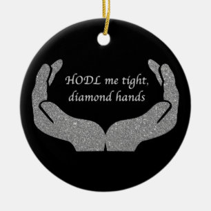 Diamond Hands Ceramic Ornament