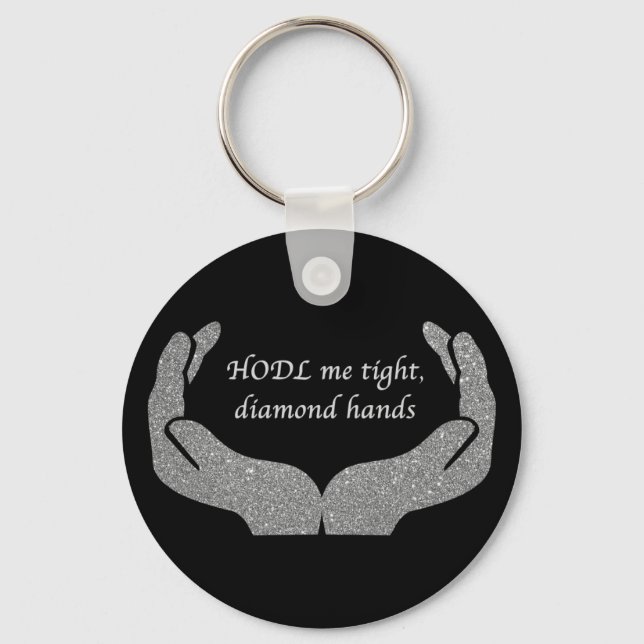 Diamond Hands Key Ring (Front)