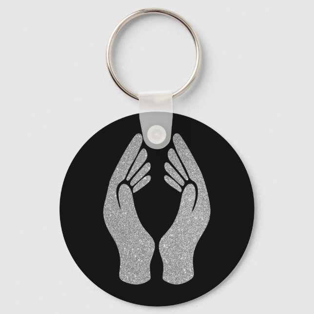 Diamond Hands Key Ring (Front)