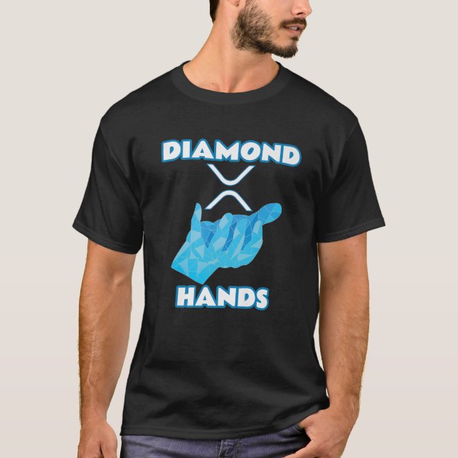 Diamond Hands | Ripple XRP Crypto Cryptocurrency T-Shirt (Front)