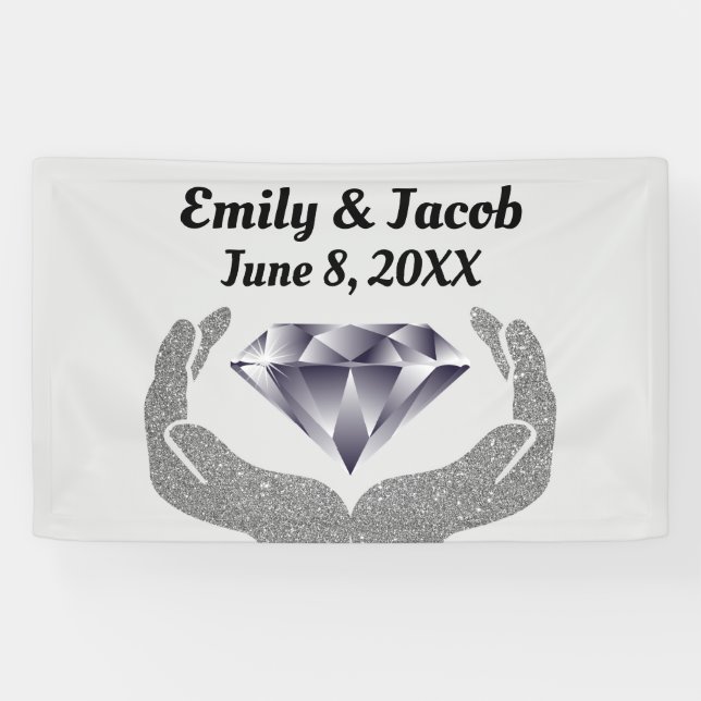 Diamond Hands Wedding Banner (Horizontal)