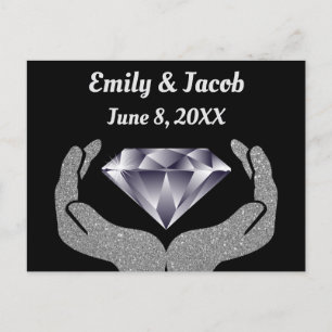 Diamond Hands Wedding Postcard