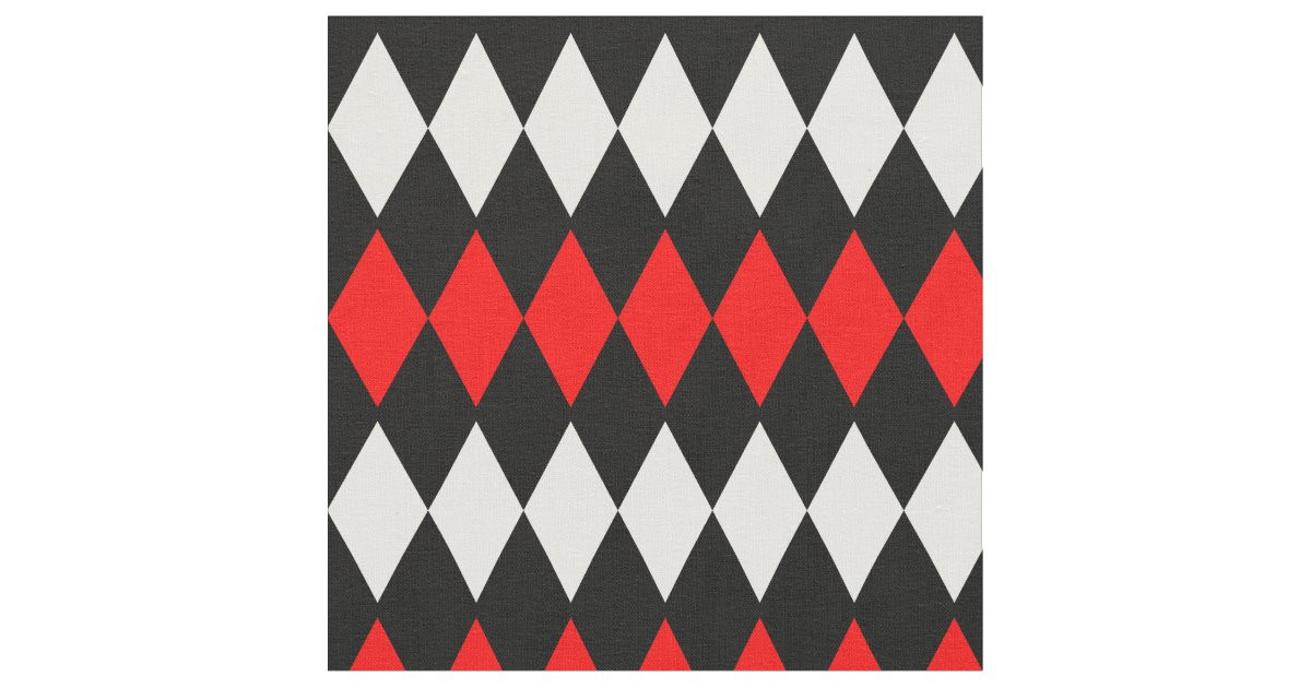 Diamond Harlequin Fabric Zazzle.co.nz