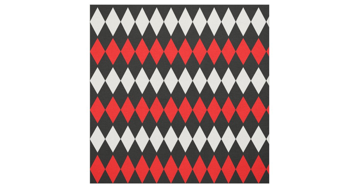 Diamond Harlequin Fabric Zazzle.co.nz