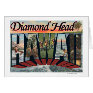 Diamond Head, Hawaii - Large Letter Scenes