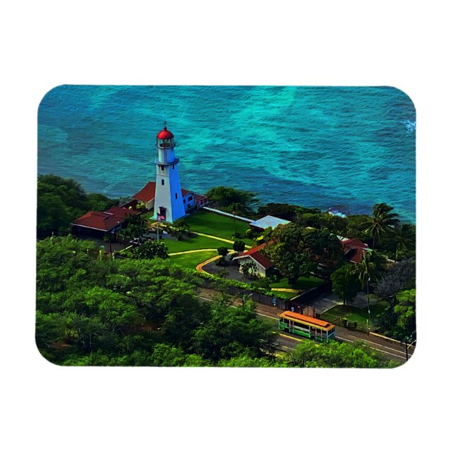 Diamond Head Lighthouse #1 Magnet (Horizontal)