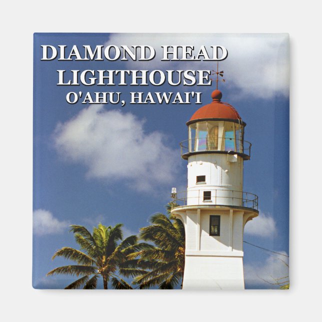 Diamond Head Lighthouse, O'ahu, Hawai'i Magnet (Front)