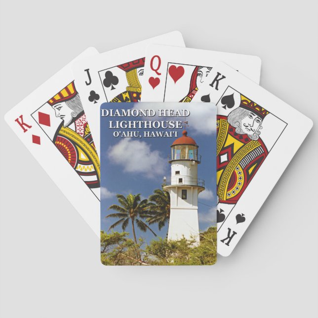 Diamond Head Lighthouse, O'ahu, Hawai'i Playing Cards (Back)