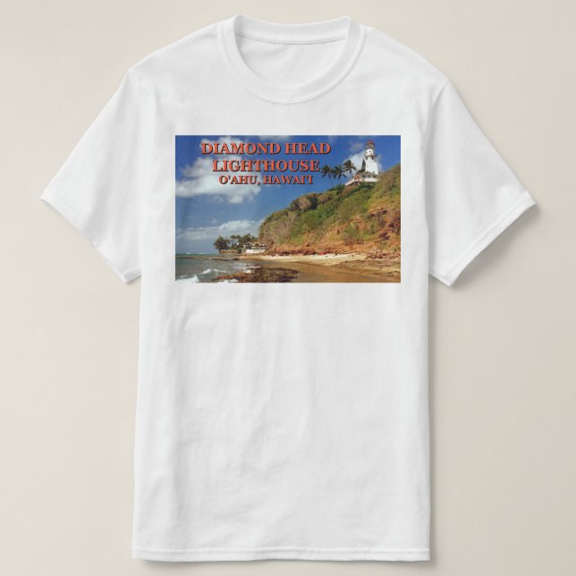 Diamond Head Lighthouse, O'ahu, Hawai'i T-Shirt (Design Front)