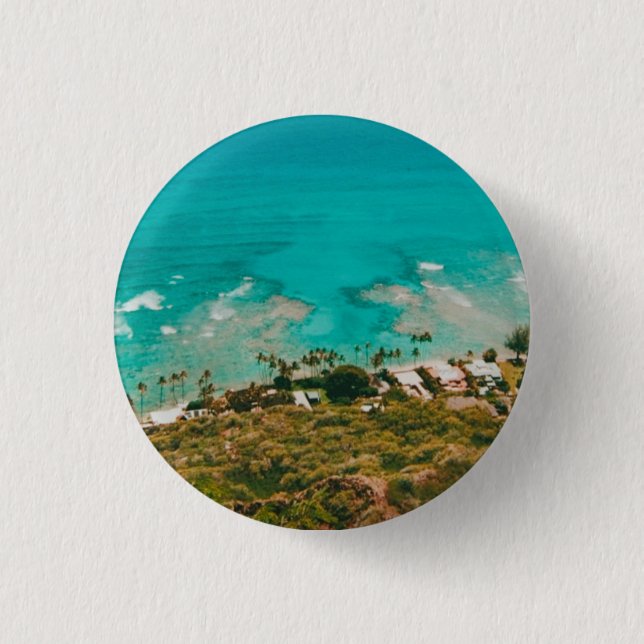 Diamond Head Viewpoint  3 Cm Round Badge (Front)