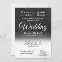 Diamond Heart Elegance Black & White Wedding