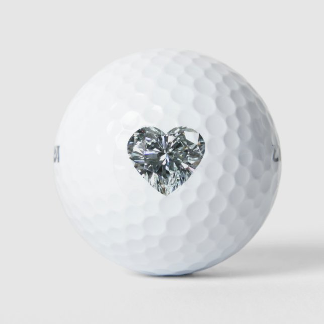 Diamond Heart Golf Ball (Front)