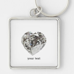 Diamond Heart Key Ring
