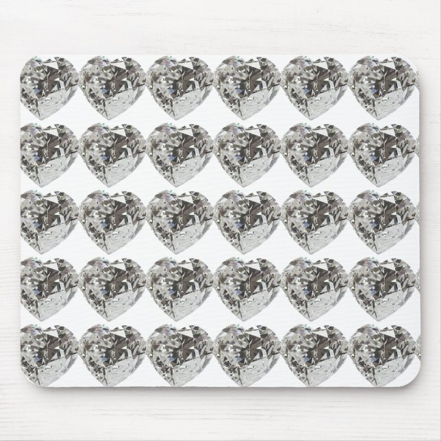 Diamond Heart Mouse Pad (Front)