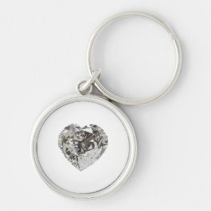Diamond Heart shape Brilliant Key Ring