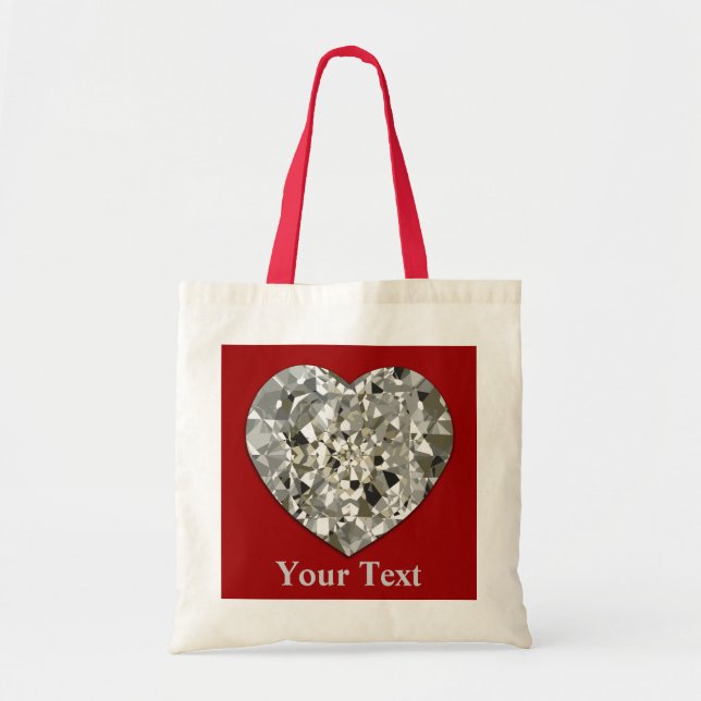 Diamond Heart Tote Bag (Front)