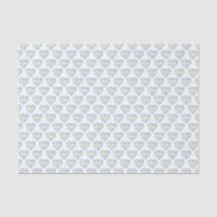 Diamond hearts watercolor art gems tissue paper