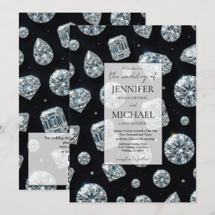 Diamond High End Formal Luxury QR Code Wedding Invitation