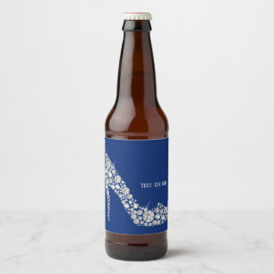 diamond high heels glitter elegant beer bottle label