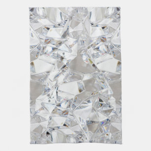 Diamond Ice Crystal Glitz Glam Kitchen Dish Towel