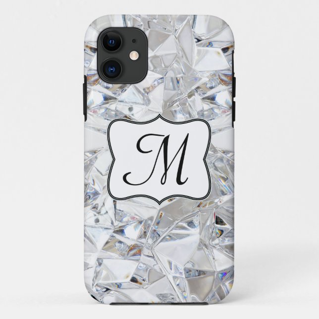 Diamond Ice Crystal Glitz Monogram IPHONE 5 Case (Back)