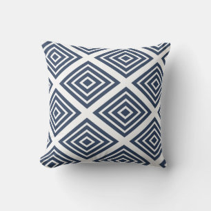 Diamond [indigo] - Japanese Traditional Pattern Cushion