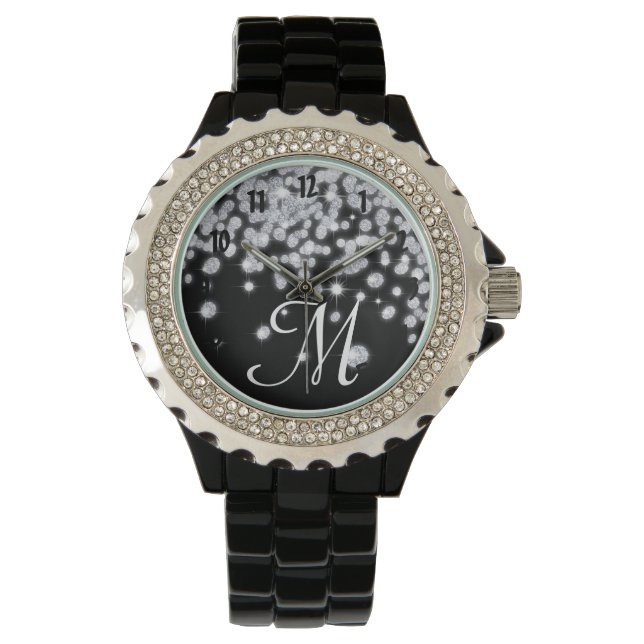 Diamond Jewels Jewellery Glitz Glam Glamour Watch (Front)
