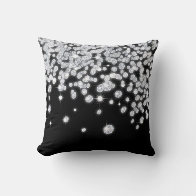 Diamond Jewels Jewellery Glitz Throw Couch Pillow (Front)